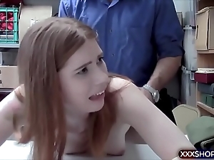 Irish redhead shoplifter legal age teenager girl acquires keelhaul fucked