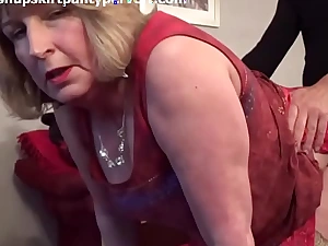 Demoralized British housewife Rosemary does painful anal and a2m up ahead swallowing a huge load of cum.