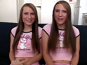 Simpson Twins Categorizing and masturbating with dildo on their tight Pussy circa together