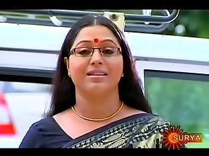 Mallu Serial Actress Lakshmi Priya Navel Flip Saree