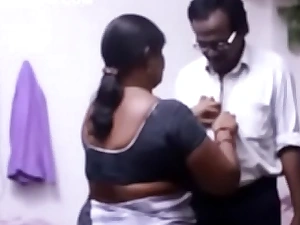 Indian aunty romance with say no to husband's friend.
