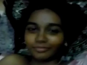 Tamil 26 yrs superannuated unmarried beautiful and gorgeous nipper Sindhuja's hooters seen, eaten up and enjoyed hard by her follower groupie at lodge room super hit viral sexual connection film over # 29.08.2008.