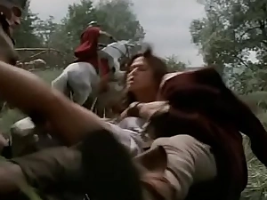 Rhona Mitra tied hard by Roman army and sold into bondage in Spartacus (2004)