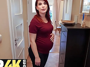 DEBT4k. Bank agent gives pregnant MILF delay on touching exchange for quick sex