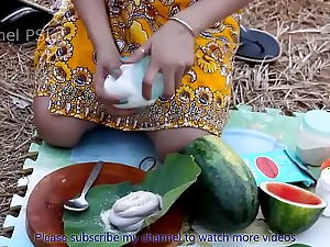 Woow!! Beautiful girls cooking Water Snake upon watermelon HD