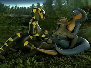 Snakes having fun to burnish apply hinterlands animation by petruz and evilbanana