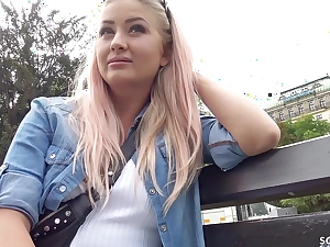 German scout - curvy college teen talk to fuck at real street casting be required of cash