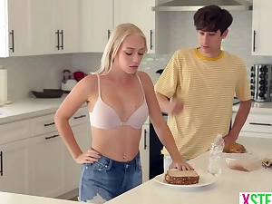 Angry teen stepsister braylin bailey hates their way stepbro but sucked his big dick anyway