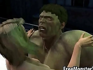 Foxy 3d tow-headed babe gets fucked hard wide of the hulk3-high 1