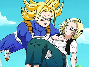 Rescuing android 18 - hentai animated video