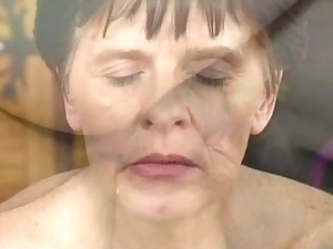 Grandma can't live without young cock together with facial