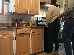 Arab Iraqi tie the knot has doggystyle anal sex wide the kitchen