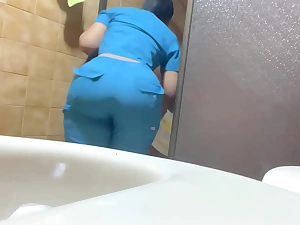 Enfermera culona bbw culo extremo captada por camara non-professional