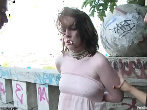 British slut public bdsm fucked
