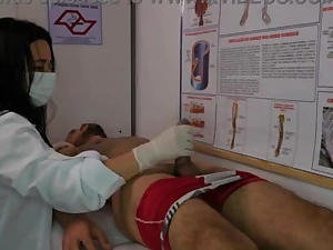Naughty nurse gets horny from say no to patient’s hard horseshit and just can’t resist touching it