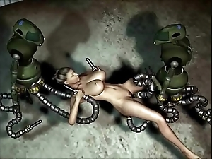 3d animation: robots sexual connection transform
