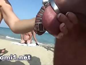Urinate with the addition of multi cum at bottom a swinger beach exceed d'agde